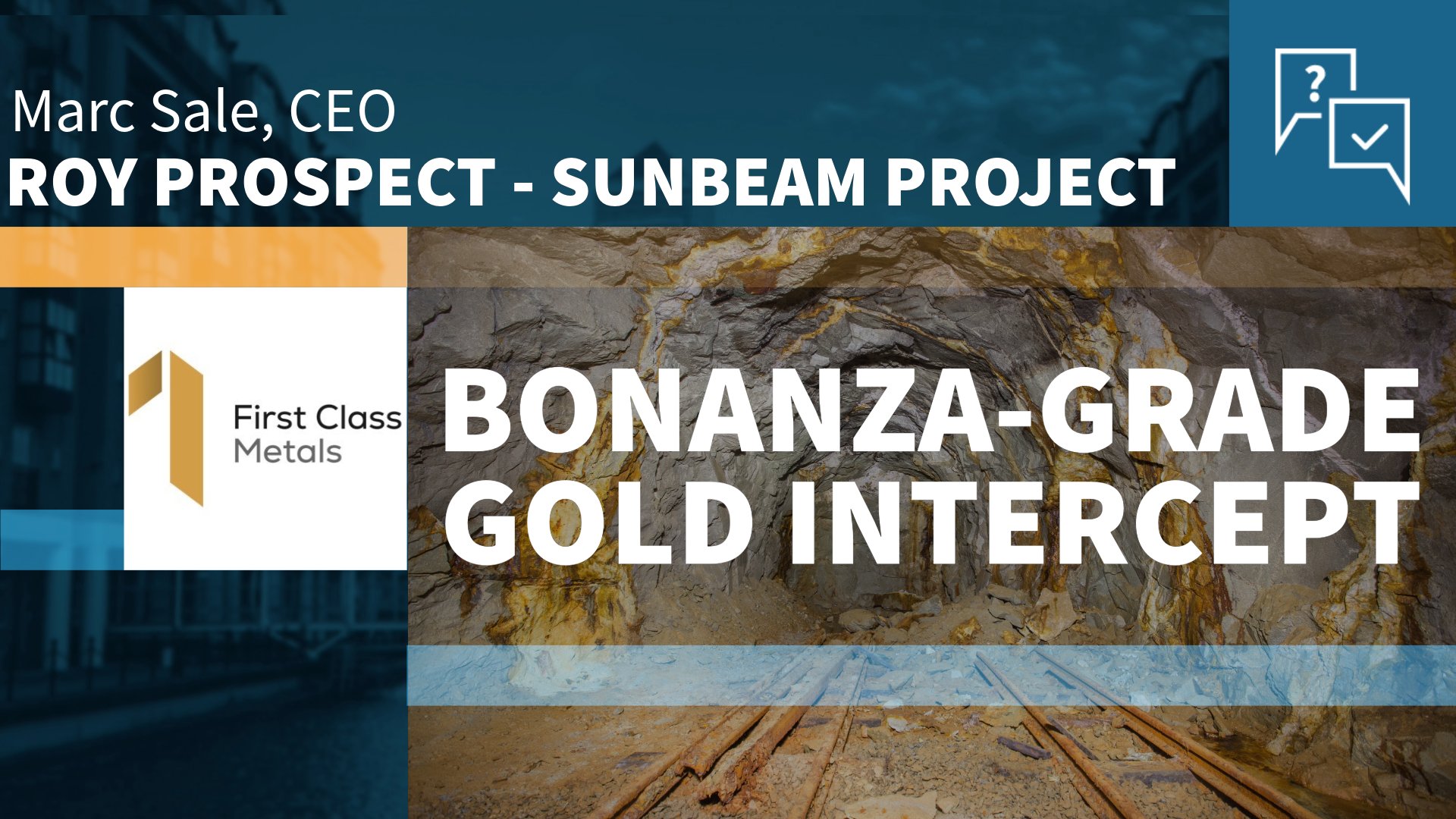First Class Metals First Class Metals Bonanza Gold Discovery at Roy Prospect - Share Talk